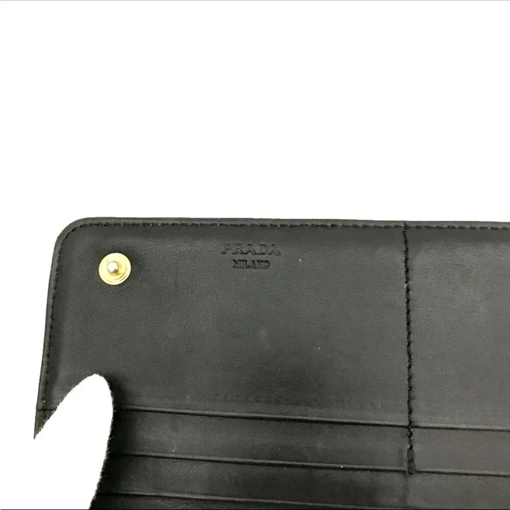 Authentic Rare PRADA Gorgeous black Tessuto Pietre Jeweled wallet - Picture 8 of 9